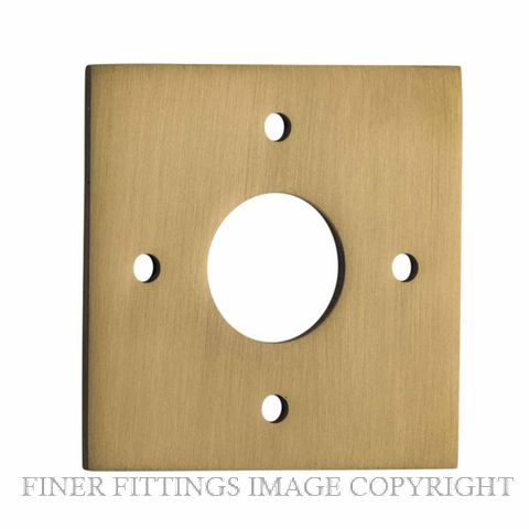 IVER 0251 BB ADAPTOR PLATE SQUARE - SUIT 54mm HOLE (SOLD AS A PAIR) BRUSHED BRASS