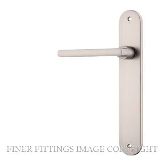 IVER 14726LH BALTIMORE OVAL LATCH FIXED HALF SET LH SATIN NICKEL