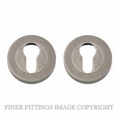 IVER 9307 EURO ESCUTCHEON 52MM PER PAIR DISTRESSED NICKEL