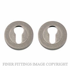 IVER 9307 EURO ESCUTCHEON 52MM PER PAIR DISTRESSED NICKEL