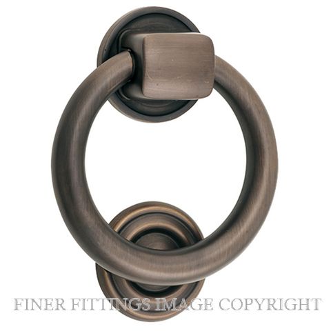 IVER 9321 DOOR KNOCKER-RING 100MM SIGNATURE BRASS