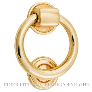 IVER 9320 DOOR KNOCKER-RING 100MM POLISHED BRASS