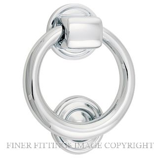 IVER 9324 DOOR KNOCKER-RING 100MM CHROME PLATE