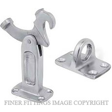 MILES NELSON 608 LATCH BACK HEAVY DUTY FLOOR MOUNT SATIN CHROME