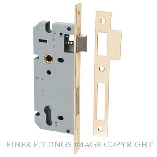 IVER 6026 85MM EURO LOCK BS45MM POLISHED BRASS