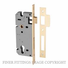 IVER 6106 - 6107 EURO CYLINDER LOCK BRUSHED BRASS