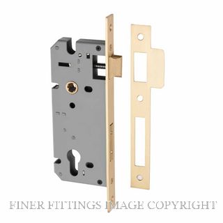 IVER 6106 85MM EURO LOCK 45MM BRUSHED BRASS