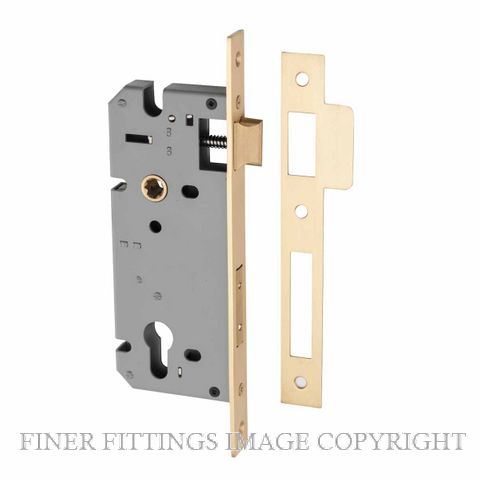 IVER 6106 - 6107 EURO CYLINDER LOCK BRUSHED BRASS