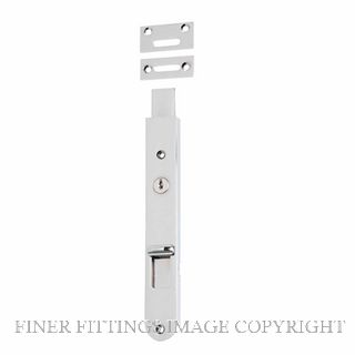 IVER 20383 FLUSH BOLT LOCKING 200MM CHROME PLATE