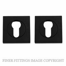 IVER 20023 SQUARE EURO ESCUTCHEON 52MM MATT BLACK