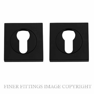 IVER 20023 SQUARE EURO ESCUTCHEON 52MM MATT BLACK