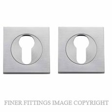 IVER 20025 SQUARE EURO ESCUTCHEON 52MM BRUSHED CHROME