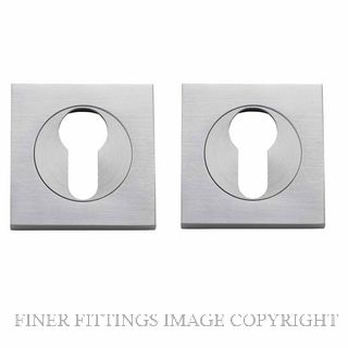 IVER 20025 SQUARE EURO ESCUTCHEON 52MM BRUSHED CHROME