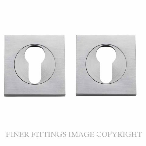 IVER 20025 SQUARE EURO ESCUTCHEON 52MM BRUSHED CHROME