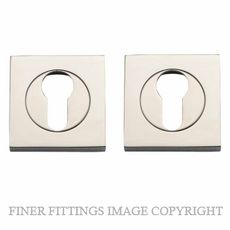 IVER 20028 SQUARE EURO ESCUTCHEON 52MM POLISHED NICKEL