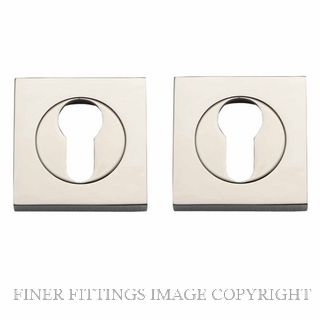 IVER 20028 SQUARE EURO ESCUTCHEON 52MM POLISHED NICKEL