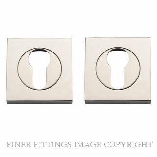 IVER 20028 SQUARE EURO ESCUTCHEON 52MM POLISHED NICKEL