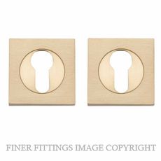 IVER 20043 SQUARE EURO ESCUTCHEON 52MM BRUSHED BRASS