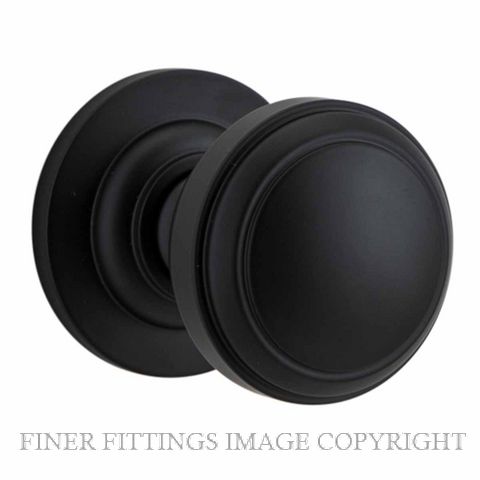 IVER 0213 PADDINGTON KNOB ON ROSE MATT BLACK