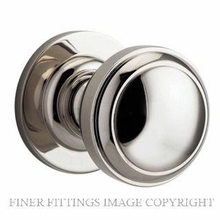 IVER 0218 PADDINGTON KNOB ON ROSE POLISHED NICKEL