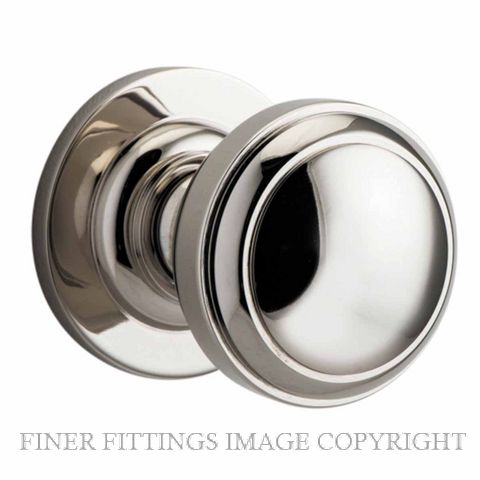 IVER 0218 PADDINGTON KNOB ON ROSE POLISHED NICKEL