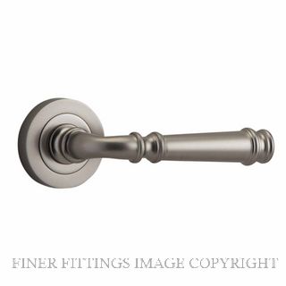 IVER 0319 VERONA LEVER ON ROSE HANDLES SATIN NICKEL
