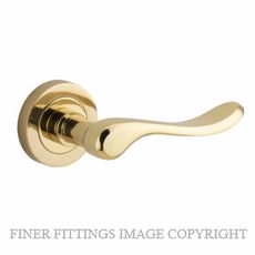 IVER 20790 STIRLING LEVER ON ROSE HANDLES POLISHED BRASS