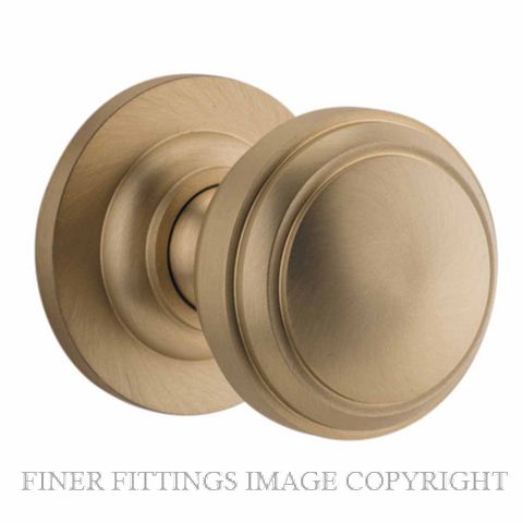 IVER 0253 PADDINGTON KNOB ON ROSE BRUSHED BRASS