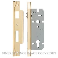 IVER 6032 - 6033 REBATED ROLLER BOLT LOCK POLISHED BRASS