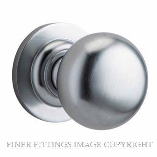 IVER 0208 CAMBRIDGE KNOB ON ROSE POLISHED NICKEL