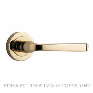 IVER 0320 ANNECY LEVER ON ROSE HANDLES POLISHED BRASS