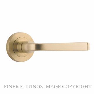 IVER 451 ANNECY LEVER ON ROSE HANDLES BRUSHED BRASS