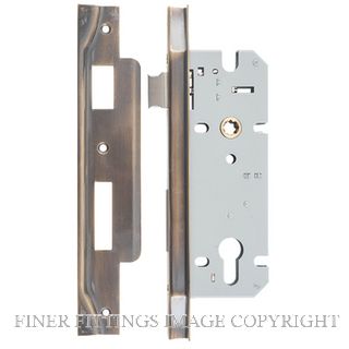 IVER 6036 85MM REBATED EURO LOCK BS45MM SIGNATURE BRASS