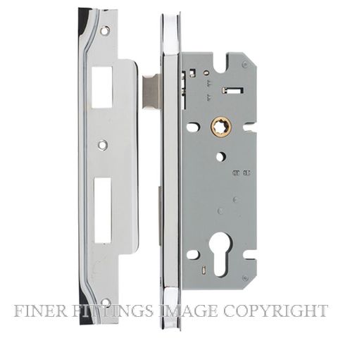 IVER 6052 - 6053 REBATED EURO CYLINDER LOCK CHROME PLATE