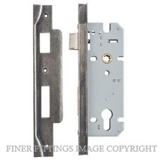 IVER 6084 - 6085 REBATED EURO CYLINDER LOCK DISTRESSED NICKEL