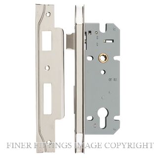 IVER 6092 85MM REBATED EURO LOCK BS45MM POLISHED NICKEL