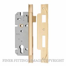 IVER 6108 - 6109 REBATED EURO CYLINDER LOCK SATIN BRASS