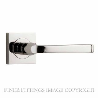 IVER 0398 ANNECY LEVER ON SQUARE ROSE HANDLES POLISHED NICKEL