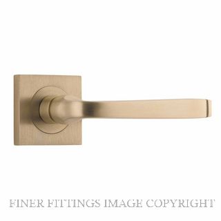 IVER 0462 ANNECY LEVER ON SQUARE ROSE HANDLES BRUSHED BRASS