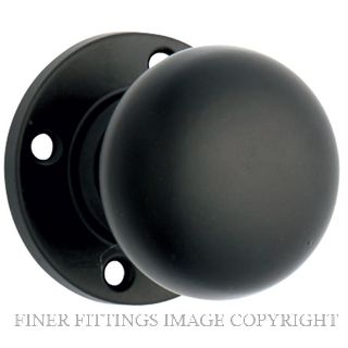 TRADECO 0699 BLK MORTICE KNOB SET SUITS 54MM HOLE MATT BLACK