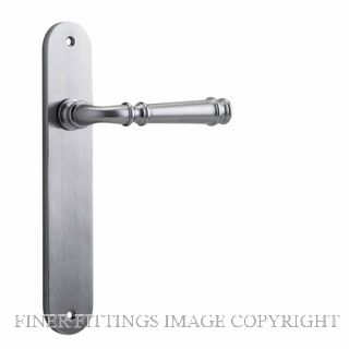 IVER 12230 VERONA OVAL PLATE LATCH BRUSHED CHROME