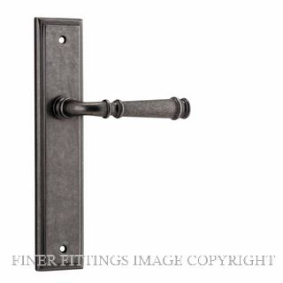 IVER 13742 VERONA STEPPED PLATE LATCH DISTRESSED NICKEL
