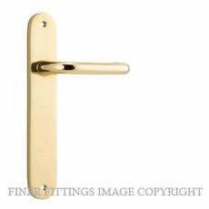 IVER 10346 OSLO OVAL LEVER ON PLATE HANDLES POLISHED BRASS