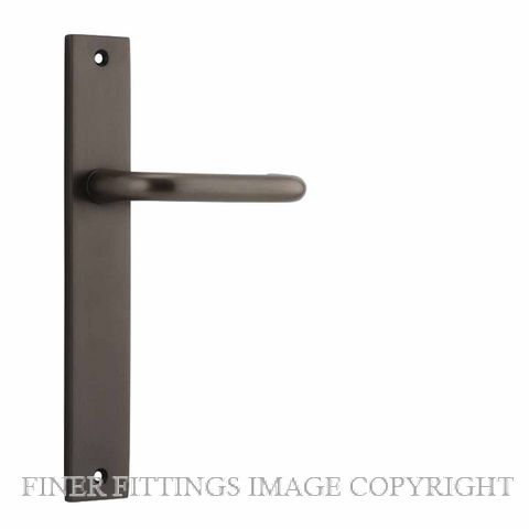 IVER 10844 OSLO RECTANGULAR LEVER ON PLATE HANDLES SIGNATURE BRASS