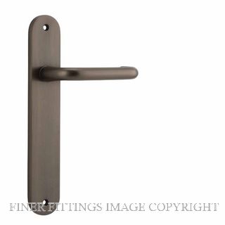 IVER 10846 OSLO OVAL LATCH LEVER ON PLATE SIGNATURE BRASS