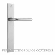 IVER 12344 OSLO RECTANGULAR LEVER ON PLATE HANDLES BRUSHED CHROME
