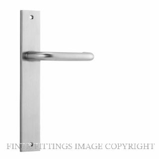 IVER 12344 OSLO RECTANGULAR LATCH LEVER ON PLATE BRUSHED CHROME
