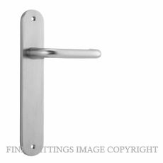 IVER 12346 OSLO OVAL LEVER ON PLATE HANDLES BRUSHED CHROME