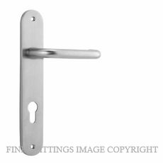 IVER 12346 OSLO OVAL LEVER ON PLATE HANDLES SATIN CHROME