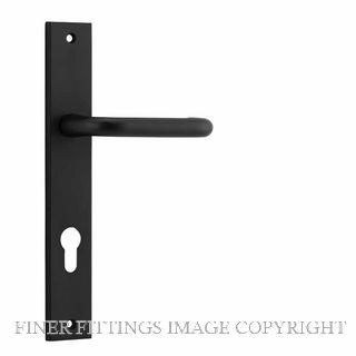 IVER 12844E85 OSLO RECTANGULAR EURO LEVER ON PLATE MATT BLACK